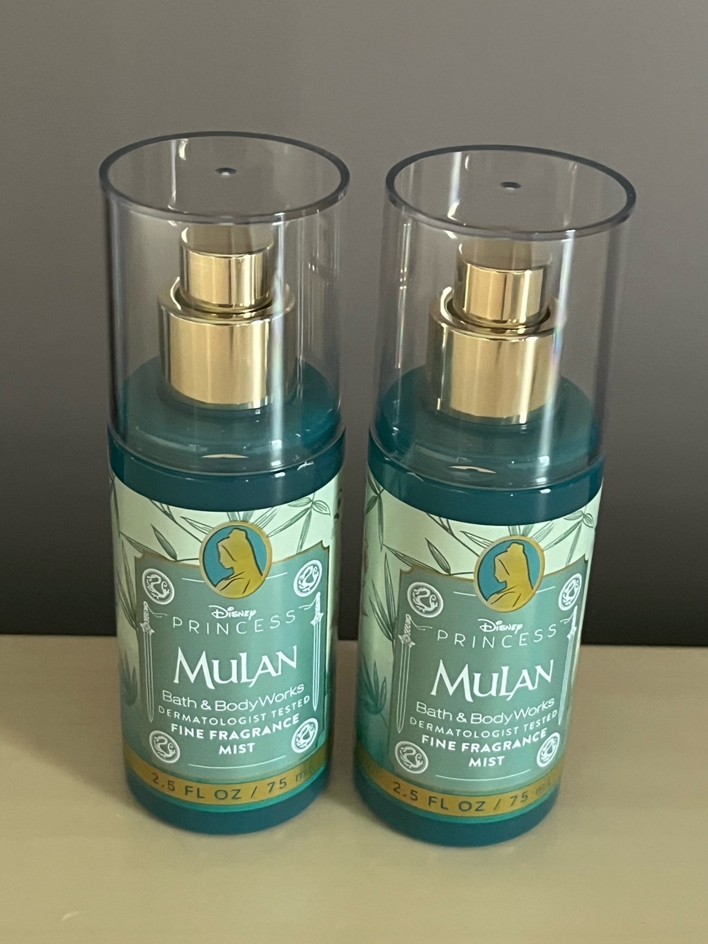 Two Bath & Body Works Disney Princess Mulan Fragrance Mists Travel Size